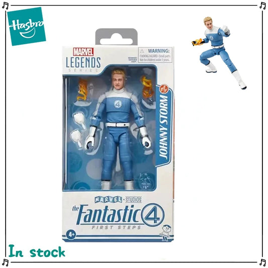 Original Hasbro Marvel Legends Fantastic 4 Series Johnny Storm Action Figure Toys Model Ornaments