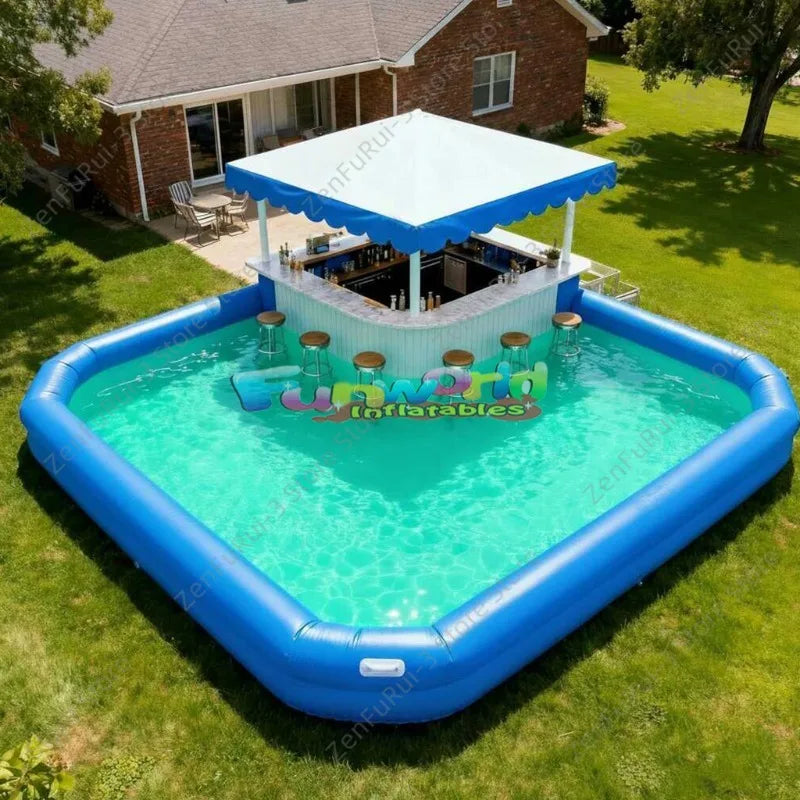 Large Inflatable Swimming Pool Bounce Bed For Kids Family Outdoor Party Water Play Entertainment Equipment