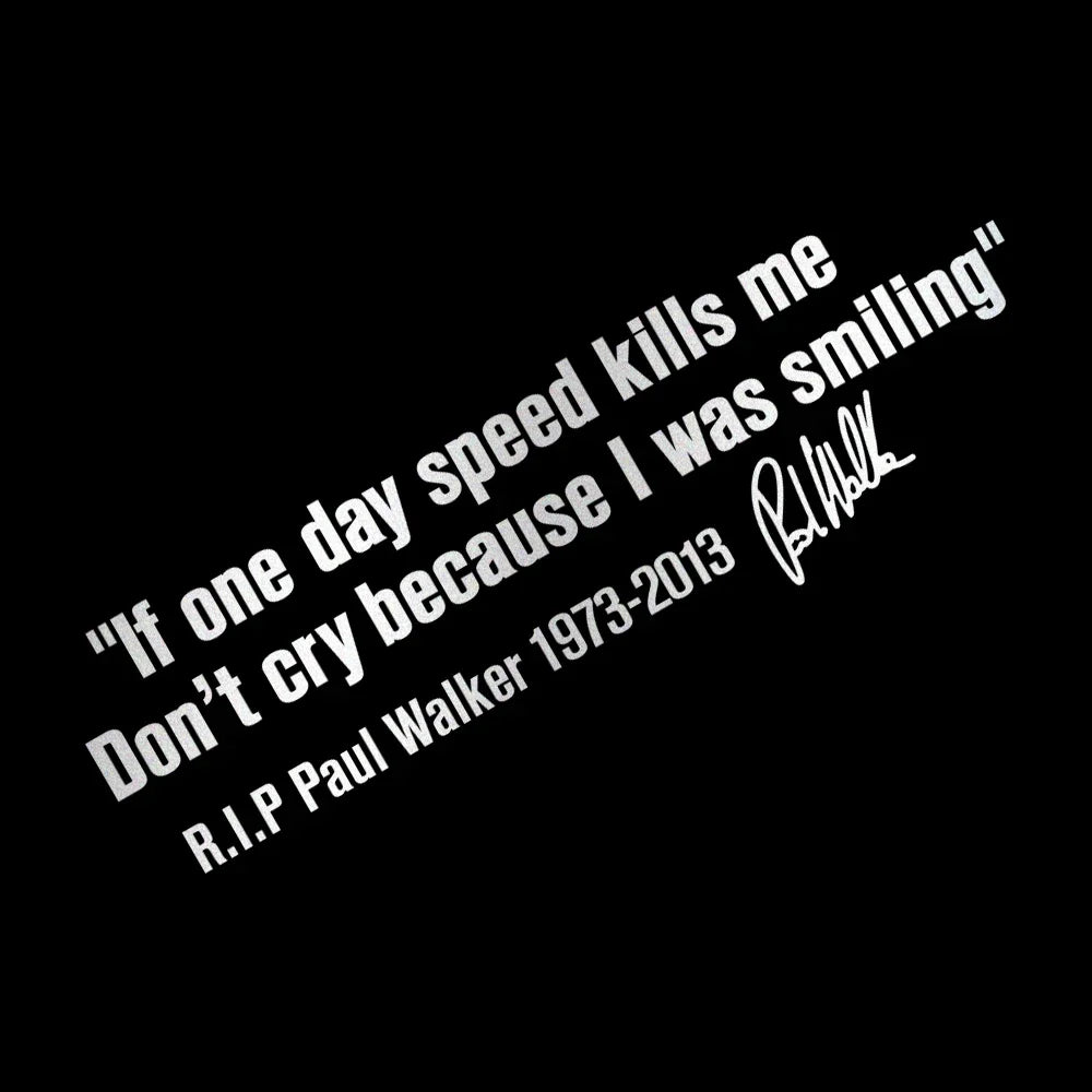 28x8cm R.I.P Paul Walker Sentences Car Reflective Sticker Auto Motorcycle Laptop Speed Vinyl Film Decor Decal Car Accessories