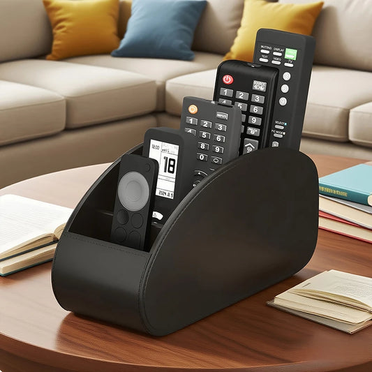 5 Compartment Remote Control Organizer Creative Desktop Storage Rack Plastic Holder Multi Purpose Desk Organizer