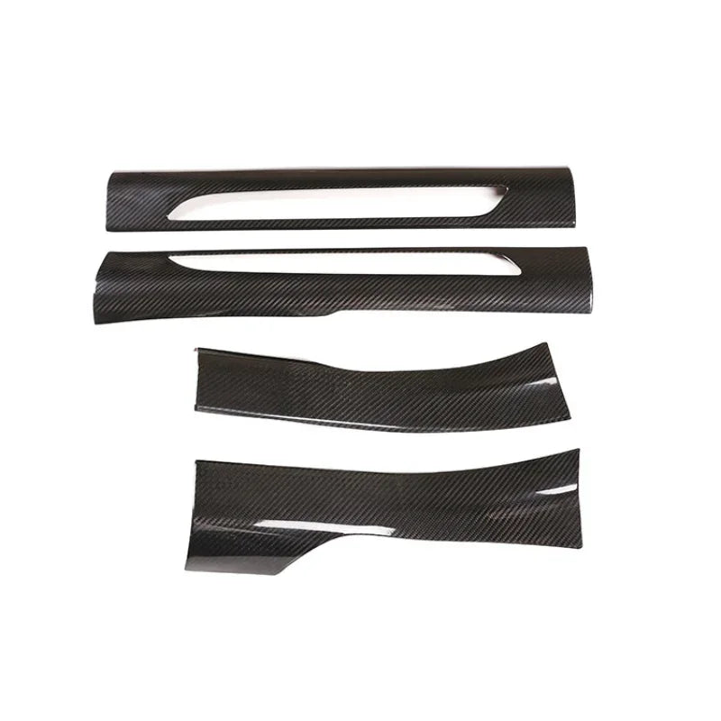 For Porsche Macan Real Dry Carbon Fiber Interior Decoration Welcome Pedal Built-in Door Sill Strip Modification Accessories