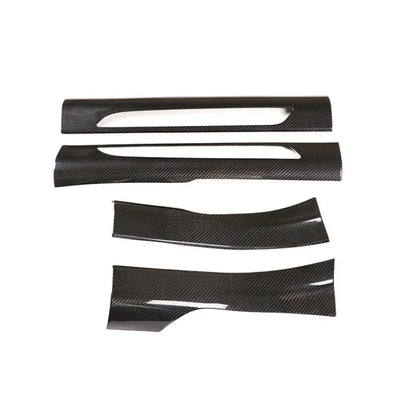 For Porsche Macan Real Dry Carbon Fiber Interior Decoration Welcome Pedal Built-in Door Sill Strip Modification Accessories