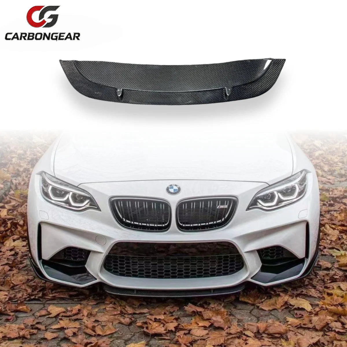 Front Bumper Lip Real Carbon Fiber Spoiler Splitters for BMW F87 M2 Competition M2C 2016-2020 Front Bumper Spoiler FRP M2 F87