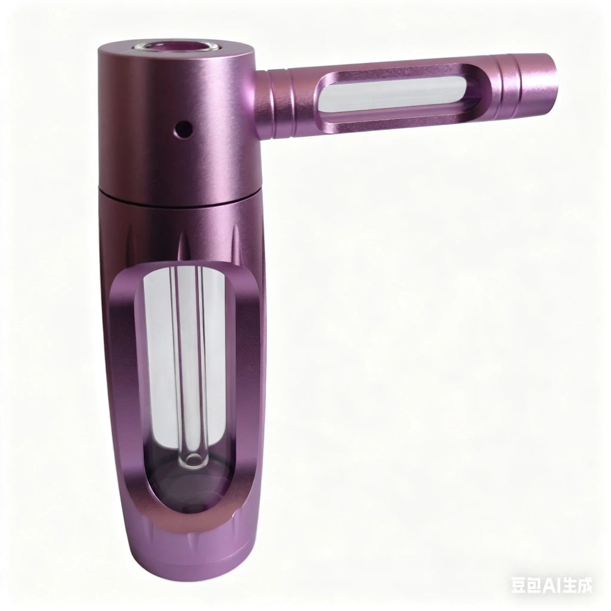 6″ Metal Aluminum Glass Bubbler Water Pipe Mini Smoking Bottle Portable Hookah Shisha Tube Filter (Ship within 24 hours)