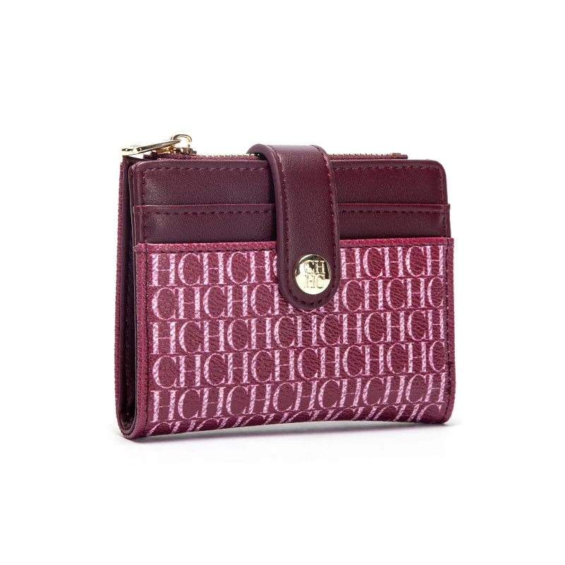 CHCH Fashion Classic Retro Men's and Women's Universal Wallet Letter Printed Portable Card Bag Zero Wallet