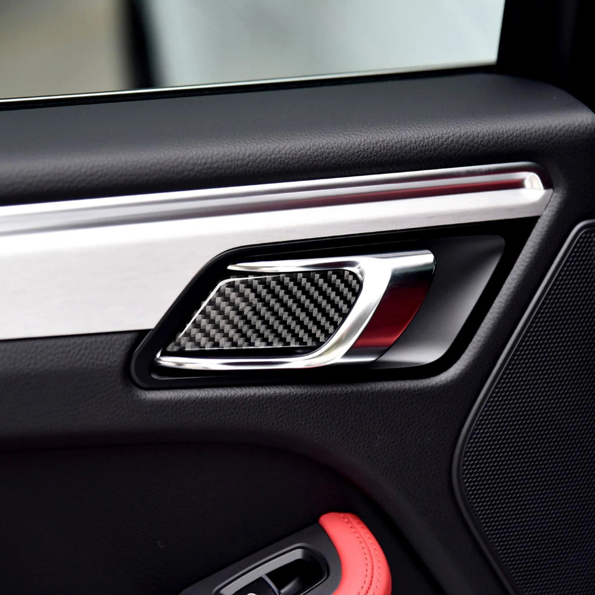Car Interior Door Handle Bowl Trim Cover Stickers For Porsche Macan 2014 2015 2016 2017 2018 2019 2020 2021 Car Interior Accesso