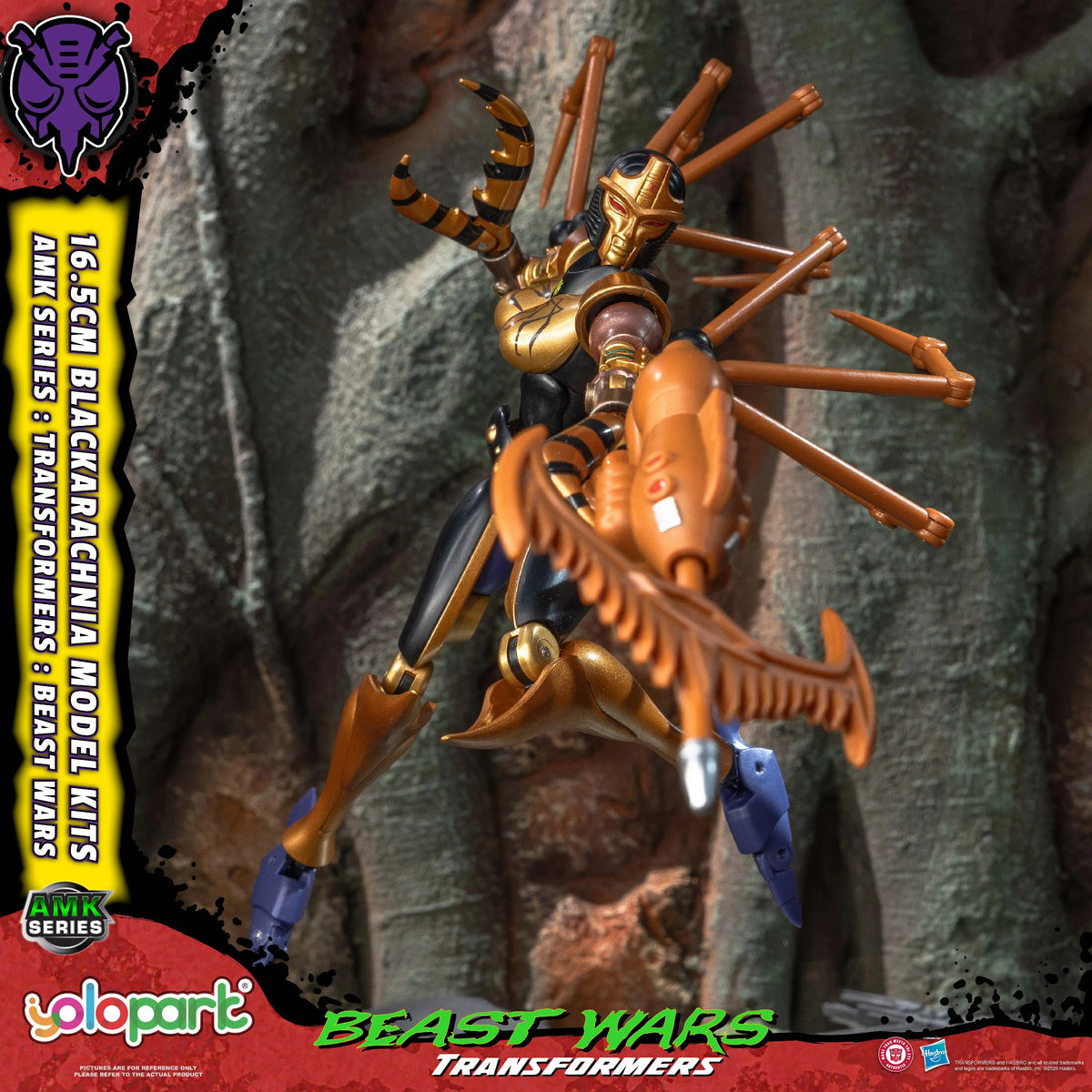 YOLOPARK Transformers AMK Series 16.5cm BEAST WARS Blackarachnia Predacons Model Toy