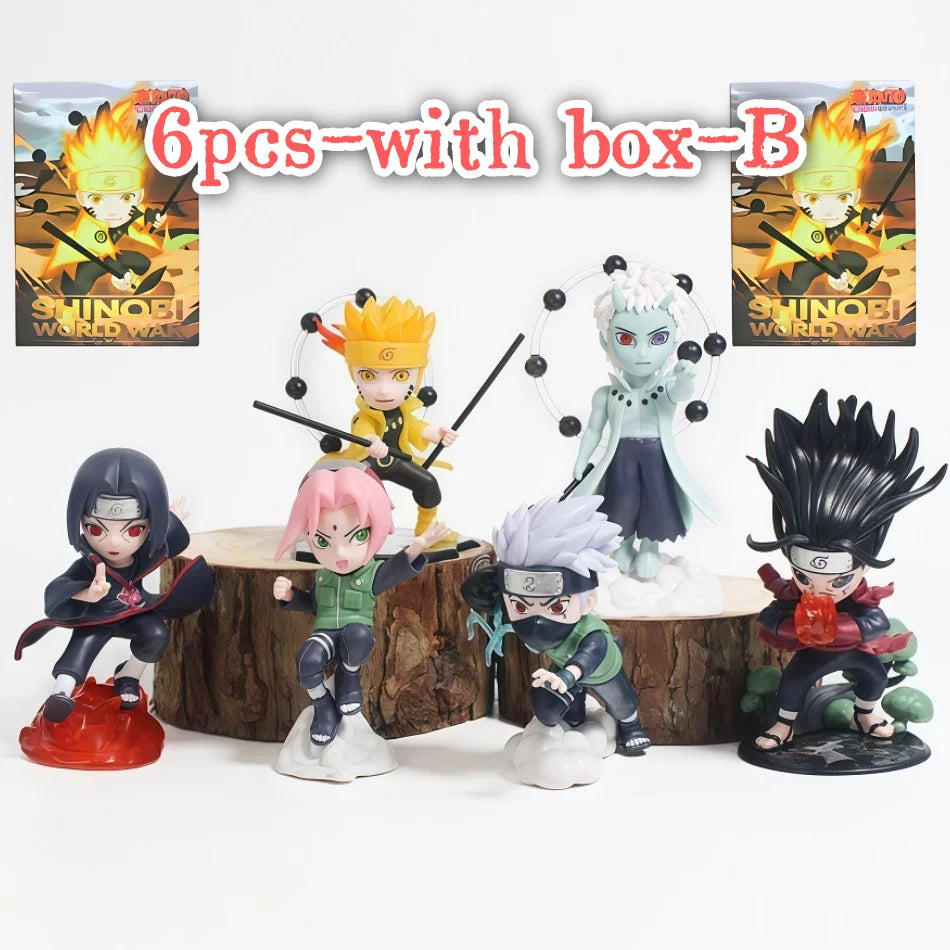 Anime Naruto Blind Box Model Figure 1-12 pcs NARUTO Ninkai Taisen Series Figurine PVC Desktop Collectible Toy Doll Birthday Gift