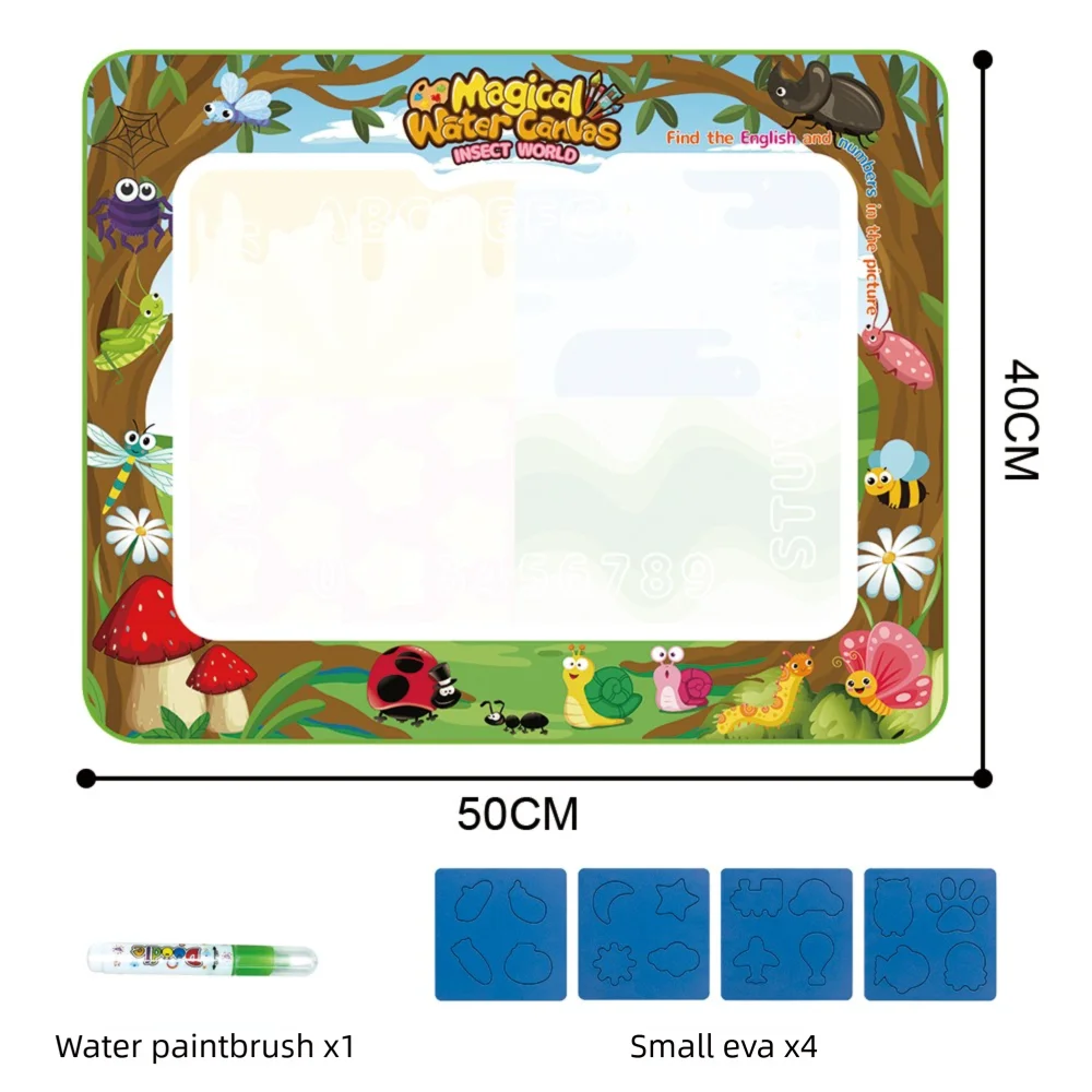 Magic Water Drawing Mat Extra Large Water Doodle Toy Set Painting Board Children Educational Toys Gift for Kids Multiple Size