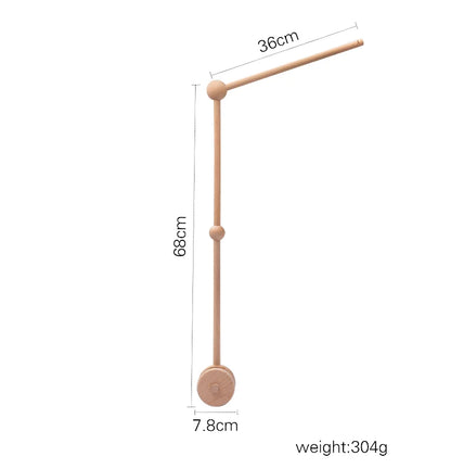 Let's Make Baby Rattle Toy 0-12 Months Wooden Mobile Newborn Music Box Bed Bell Hanging Toys Holder Bracket Infant Crib Toy Gift