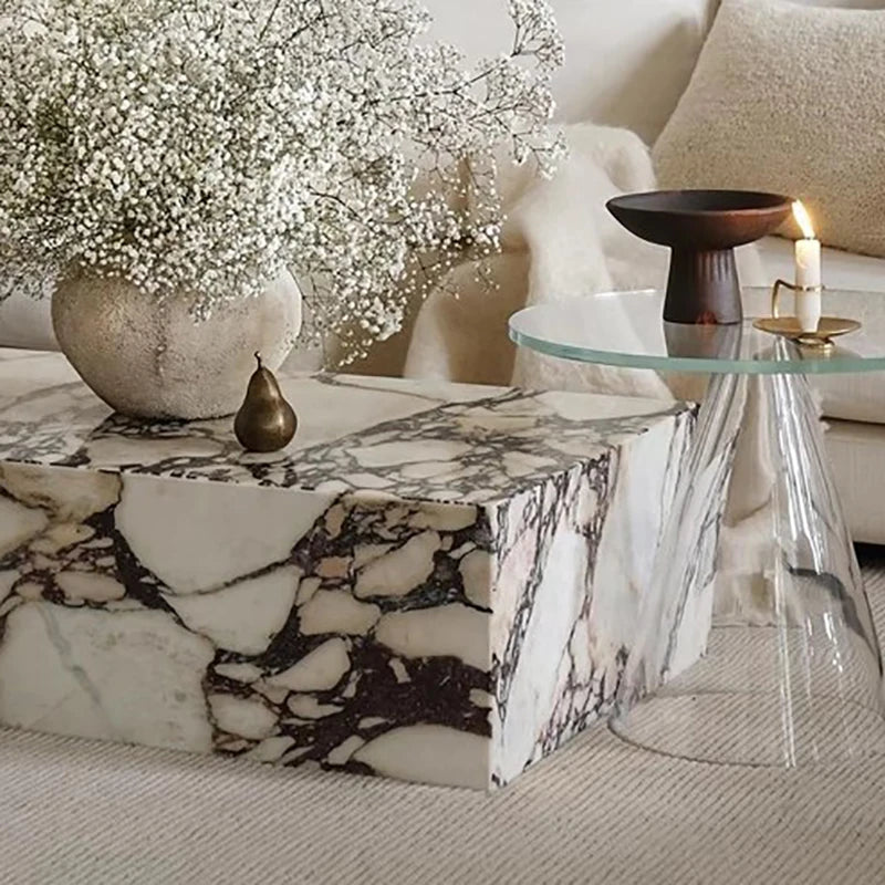 Rectangular Unique Coffee Table Luxury Italian Designer Large Coffee Table Modern Marble Table Basse Salon Living Room Furniture