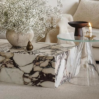 Rectangular Unique Coffee Table Luxury Italian Designer Large Coffee Table Modern Marble Table Basse Salon Living Room Furniture