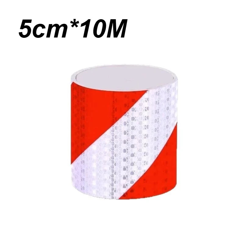 1 Roll Shining Reflective Safety Warning Tape Self Adhesive Twill Pattern Car Warning Markings for Enhanced Visibility