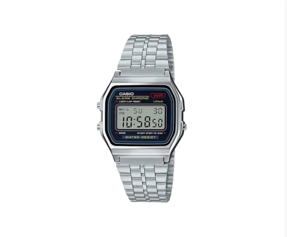 CASIO A159WA-N1 Classic Retro Square Watch for Men, Quartz Sports Watch with Shock & Water Resistance, Multi-function Design