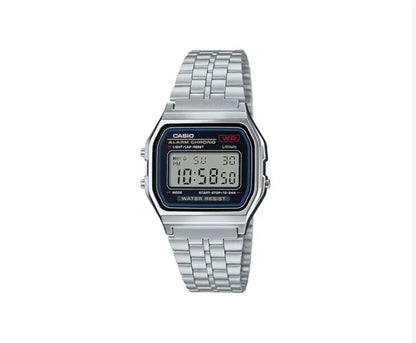 CASIO A159WA-N1 Classic Retro Square Watch for Men, Quartz Sports Watch with Shock & Water Resistance, Multi-function Design