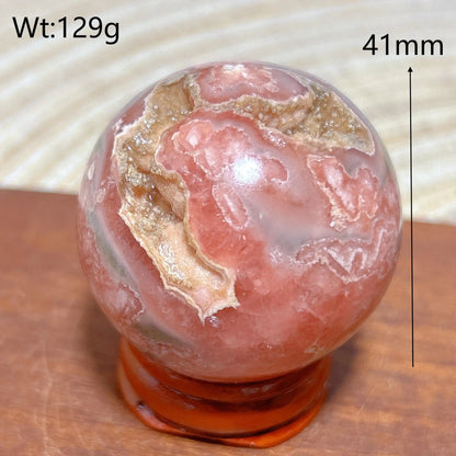 High Quality Natural Crystals Argentina Rhodochrosite Druzy Sphere Healing Gemstones Home Decorations Room Decor Jewelry Gift
