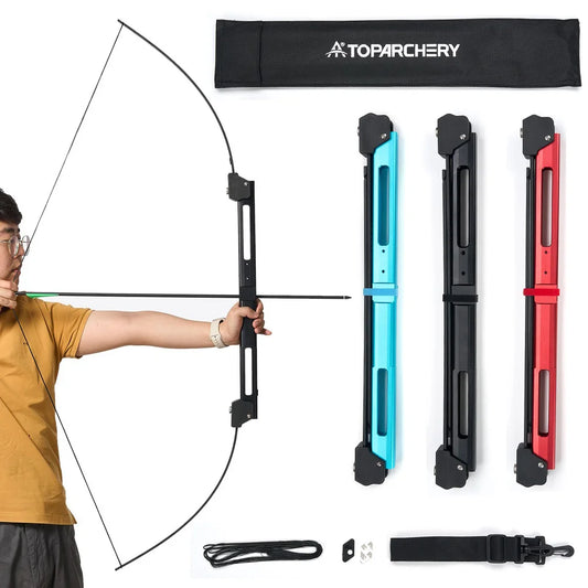 Portable Folding Bow 35/60lbs Archery Hunting Bow Outdoor Survival Shooting Training Equipment for Beginner Adults