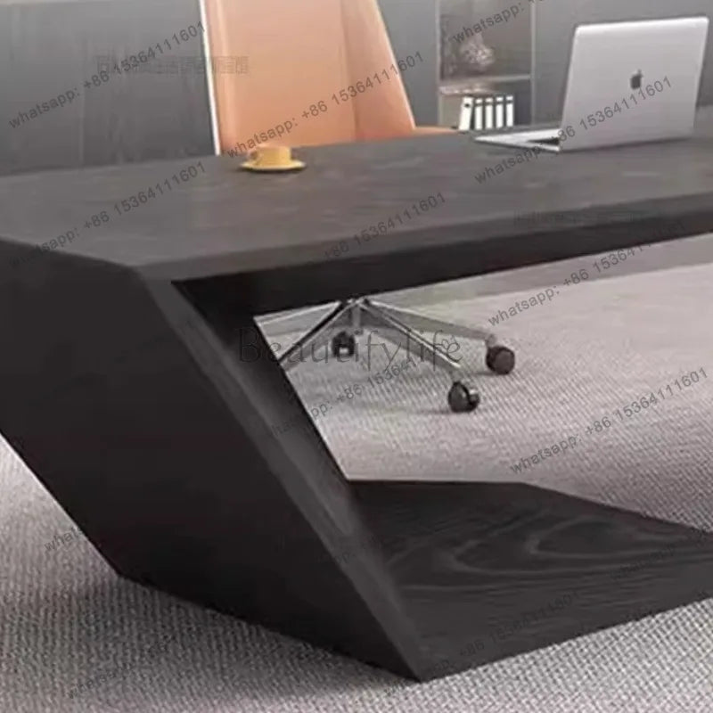 LJY Creativity Modern Computer Desks Designer Conference Work Reception Office Desk European Art Mesa Escritorio Office Furnitur