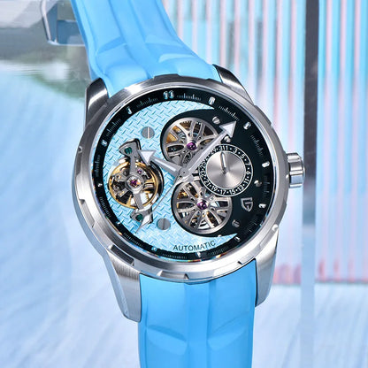 PAGANI DESIGN PD-YS022 Men's Mechanical Watch Tourbillon Skeleton Wristwatch For Men Fluorine Rubber Strap Automatic Watches