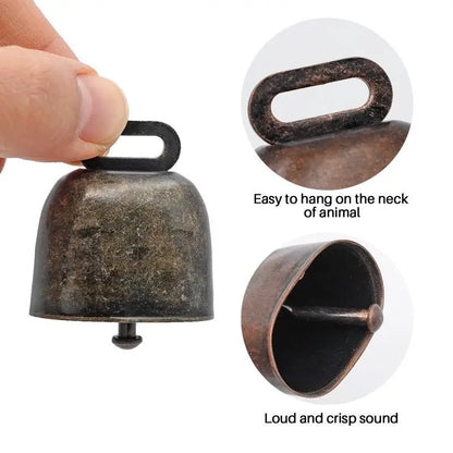2Pcs Cow Horse Sheep Grazing Copper Bells Cattle Farm Animal Copper Loud Bronze Bell Loud Crisp Spread Farther Loud Grazing