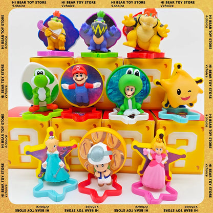 New Genuine Super Mario Collectible Figures Blind Box Luigi Peach Yoshi Bowser Toad Creative Desk Decor Ornament Fans Gift