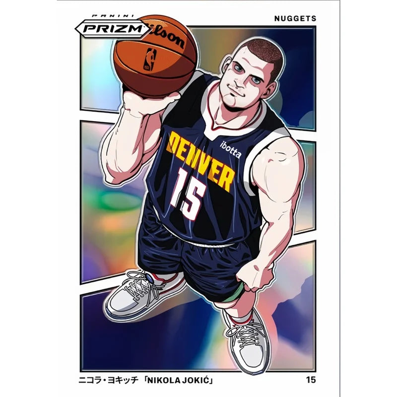 DIY Homemade NBA Basketball collection card Stephen Curry LeBron James Anthony Edwards Luka Doncic Manga series