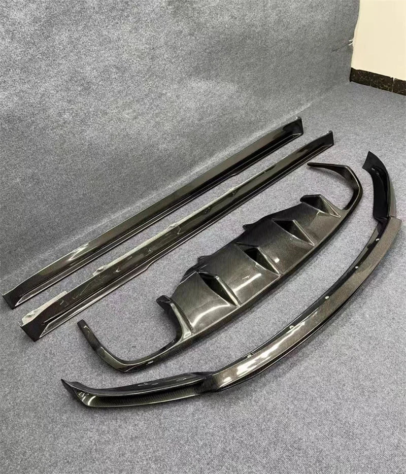 For Porsche Macan 2014-2022 Real Carbon Fiber Bumper Front Lip Rear Diffuser Side Skirts Splitters Spoiler Accessories Body Kit