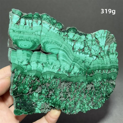 5A+ Natural Malachite Mineral Raw Stone Slice Home Office Feng Shui Decoration Therapy Spiritual Meditation Gem
