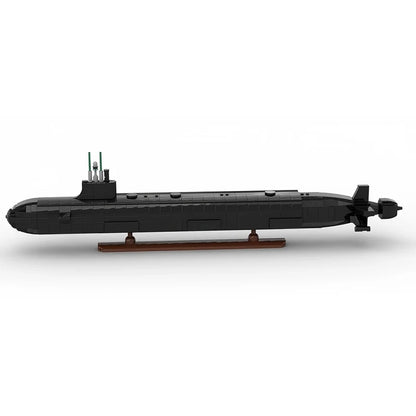 MOC 1115PCS Virginia Class Submarine Building Blocks Set Military Model Brick Toy Holiday Gift Adults Teens Compact Packaging
