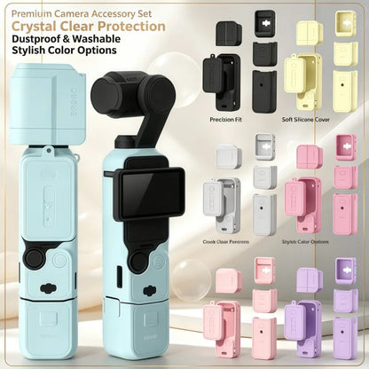 New DJI OSMO Pocket3 Silicone Case scratch-resistant lens protection cover suitable for DJI OSMO Pocket3 outer shell accessories