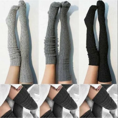 1 3 5 Pairs of Cozy Thermal Over the Knee Knit Socks for Women Warm and Stylish Winter Socks with Thickened Material