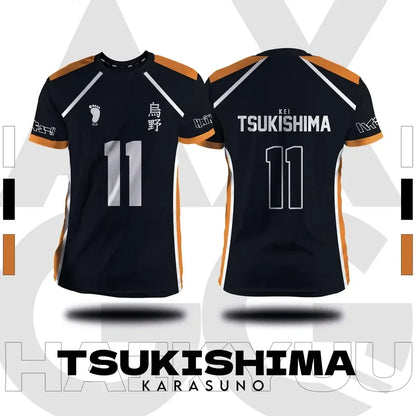 Haikyuu Fukurodani Hinata Cartoon Anime Cosplay Men Jersey Summer Short Sleeve Children Tee Top 2025 New Fashion