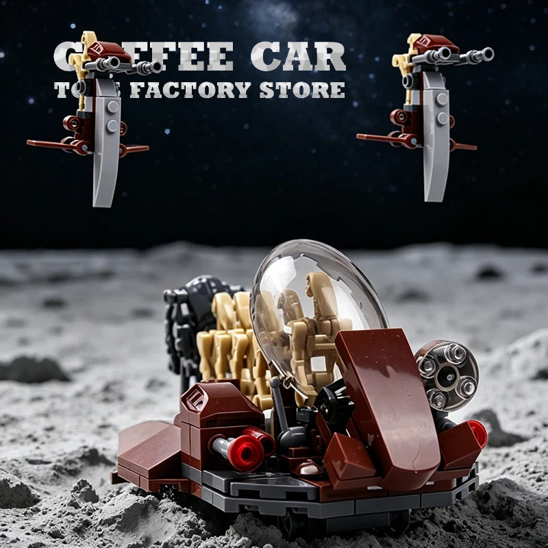 Sci-Fi Military Space Transport Ship MOC Bricks Toys Mecha Warrior Airship Model Star Plan Robot Spaceship Building Blocks Gifts