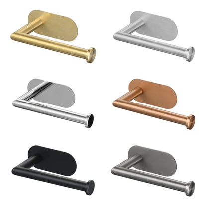 Sticky Rose Gold Toilet Paper Holder Kitchen Roll Holder Towel Holder Paper Towel Hanger Bathroom Accessories