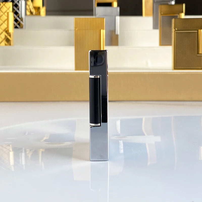 New vintage Lighter Bright Sound brass shell windproof gas lighter for cigarette men's gift