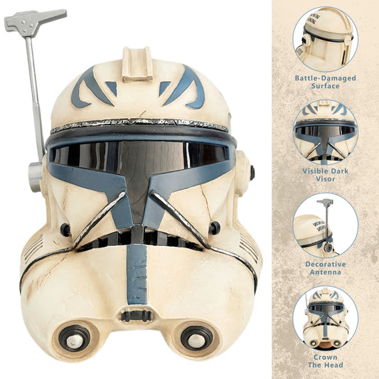 Captain Rex Helmet SW Clone Trooper Phase 2 Cosplay Mask Resin Prop Adult Wearable Halloween Costume Game Collectible Gift