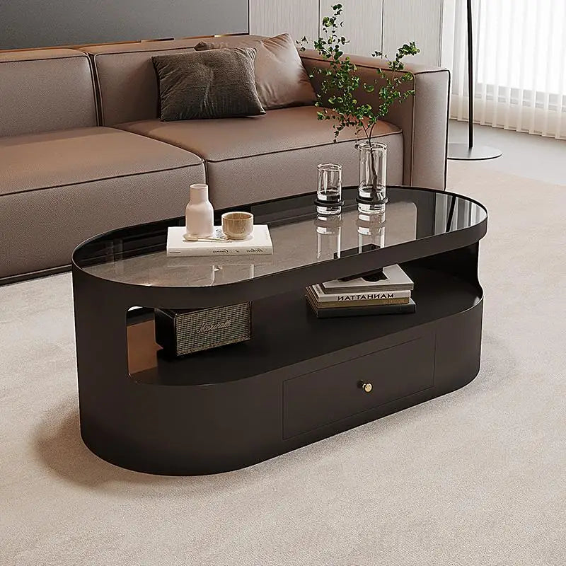 European Minimalist Coffee Table Hidden Storage Trendy Modern Luxury Coffee Table Living Room Beauty Table De Salon Furniture