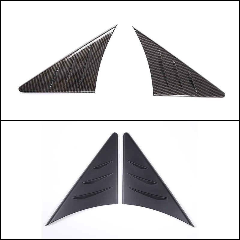 2Pcs Carbon Look Side Mirror Triangle Wind Deflector For Toyota Supra 2019-2025 A90 A91 Rearview Mirror Trim Cover ABS