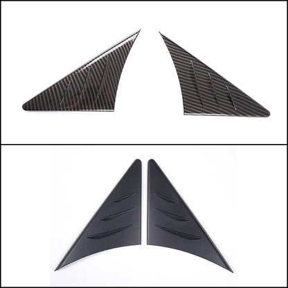 2Pcs Carbon Look Side Mirror Triangle Wind Deflector For Toyota Supra 2019-2025 A90 A91 Rearview Mirror Trim Cover ABS