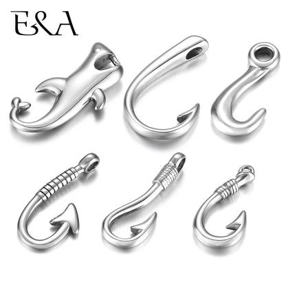 Stainless Steel Hooks Pendant Bracelet Clasp Fishhook Jewelry Making Findings Charms DIY Supplies Accessories Wholesale