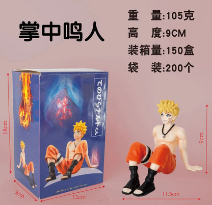 9cm Anime Naruto Shippuuden Hatake Kakashi Figure Sitting Posture Stars PVC Collection Model Ornaments Toys Birthday Gifts