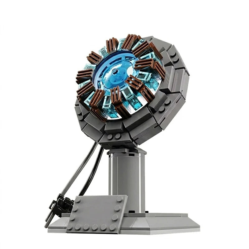 Superheroes MOC Building Blocks Sets Iron Core Reaction Furnace Creative Bricks Building Toys for Adult Gifts Room Decoration