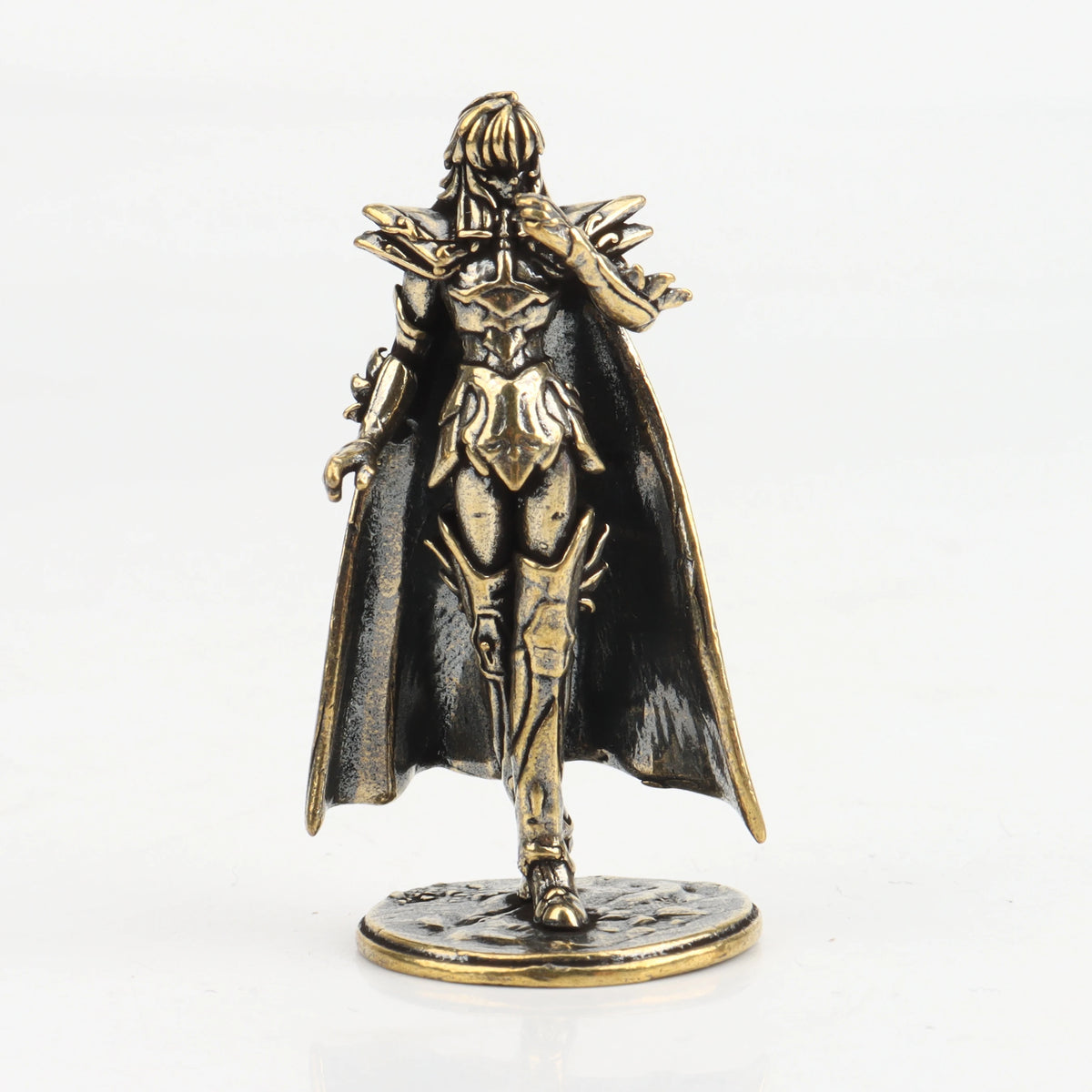 Gold Saint brass Mini Figures twelve zodiac Saint Seiya ornament cartoon model desktop decoration copper gift