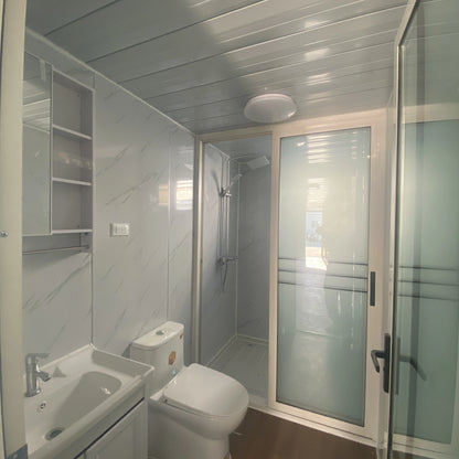 Customized Portable 2 Bedroom Steel Mobile Home Double Wing Folding Container House with Full Equipment Fast Assembly