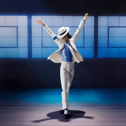 14cm Hot Michael Jackson White Clothes Moon Walk Action Figures Model Desktop Decoration Toys Surprise Christmas Gift