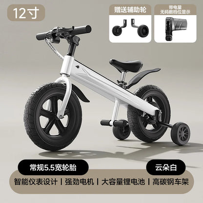 2026 Kids Electric Balance Bike Adjustable Speed Children Bicycle Ride On Training Scooter for Boys Girls New Style Pedal