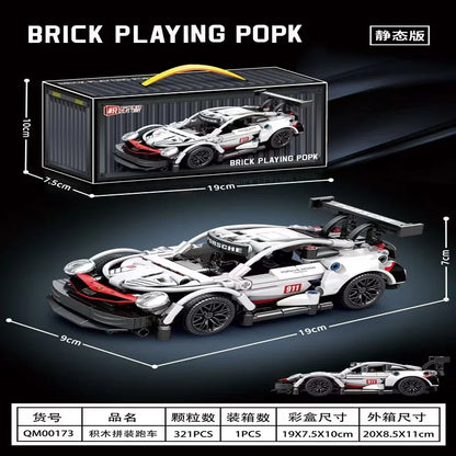 Popular 911-488GTE Collection Champion GT Racing Building Block Model Decorations Mechanical Super Brick Puzzle Adult Ceremony!