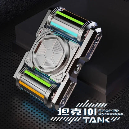 Tank 101 Metal Edc Cut Finger Fidget Toy  Spinner Black Technology Decompression Artifact Boy Play Toy Creative Gift Fidget Toy