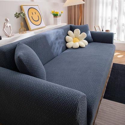 Jacquard Adjustable Elastic Sofa Cover Armchair Protector Corner L Shape Stretch Thick Slipcovers Couch Covers 1/2/3/4/5 Seater
