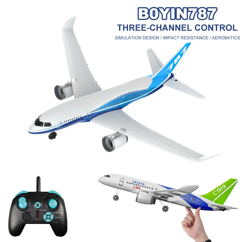 BM30 787 3CH RC Airplane 2.4G Remote Control Glider Intelligent Gyroscope EPP Foam Aircraft Plane Model Toys for Adults BM29